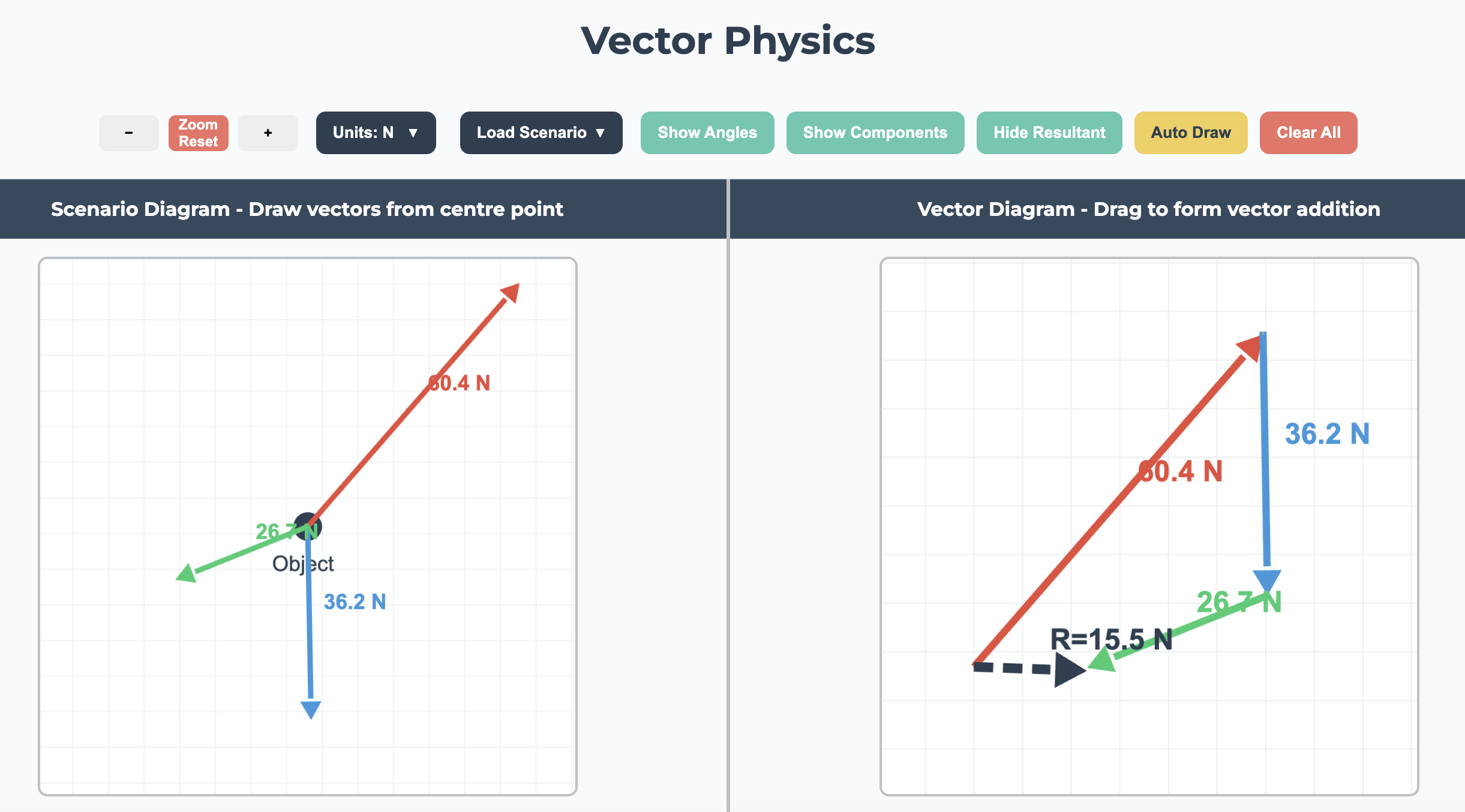 Vector Physics — Free Interactive A Level Physics Simulation | SimpliPhys